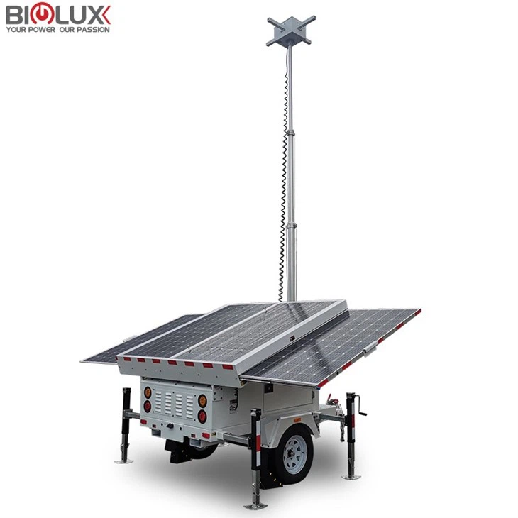 Construction Site Security Monitoring Trailer