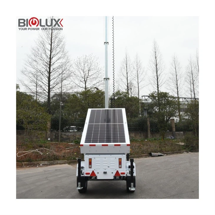Mobile Solar Tower With Wifi Security Cameras