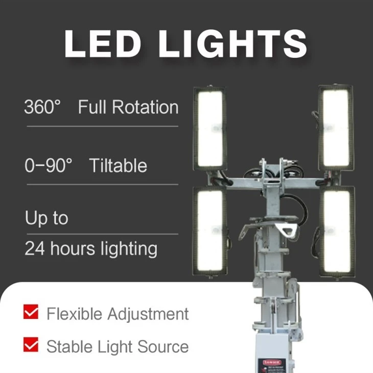 Off-Grid Lighting TowerMobile Solar Light Tralier high quality