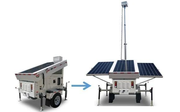 Mobile Solar PTZ Camera Tower