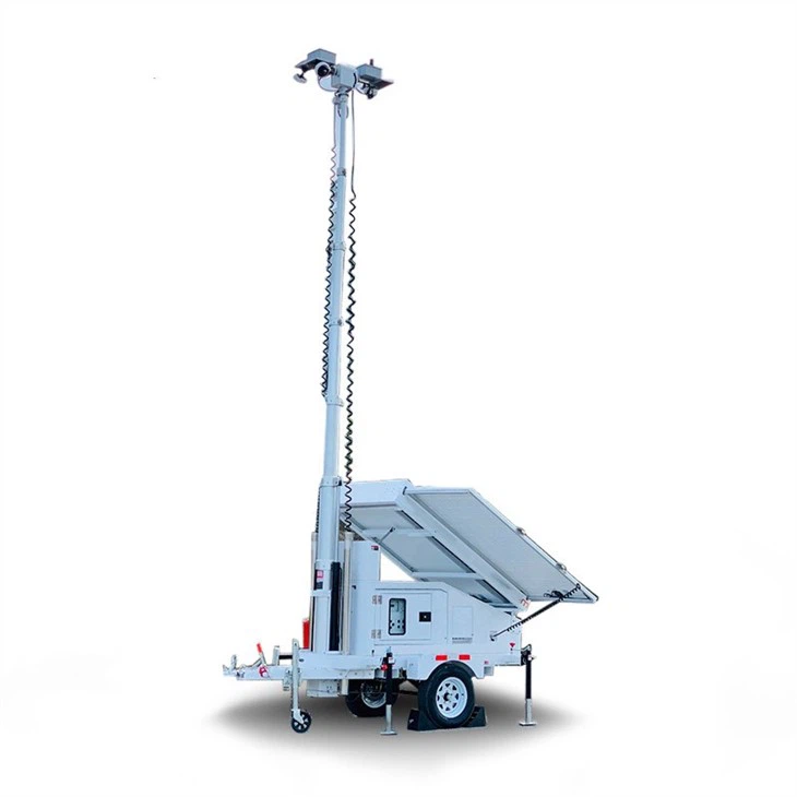 Surveillance Solar Trailer Outdoor Rechargeable CCTV Camera